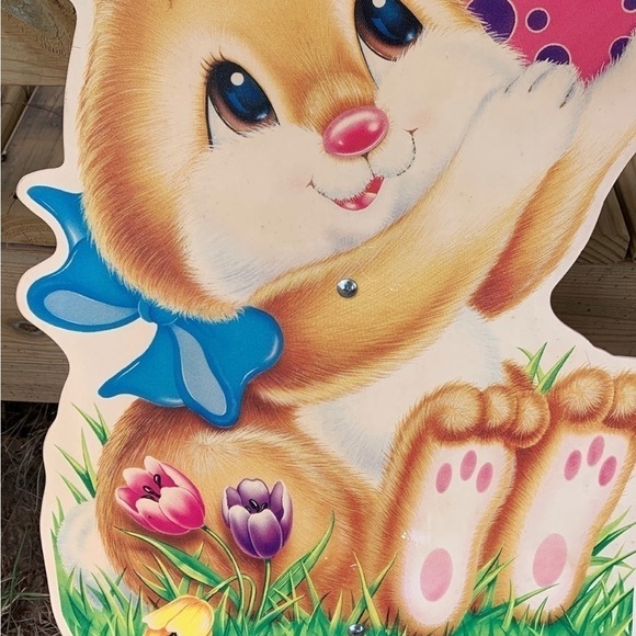 Vintage large easter bunny yard sign. - Picture 4 of 5